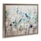 Stupell Industries Birds Floral Meadow Blossoms Floater Framed Art